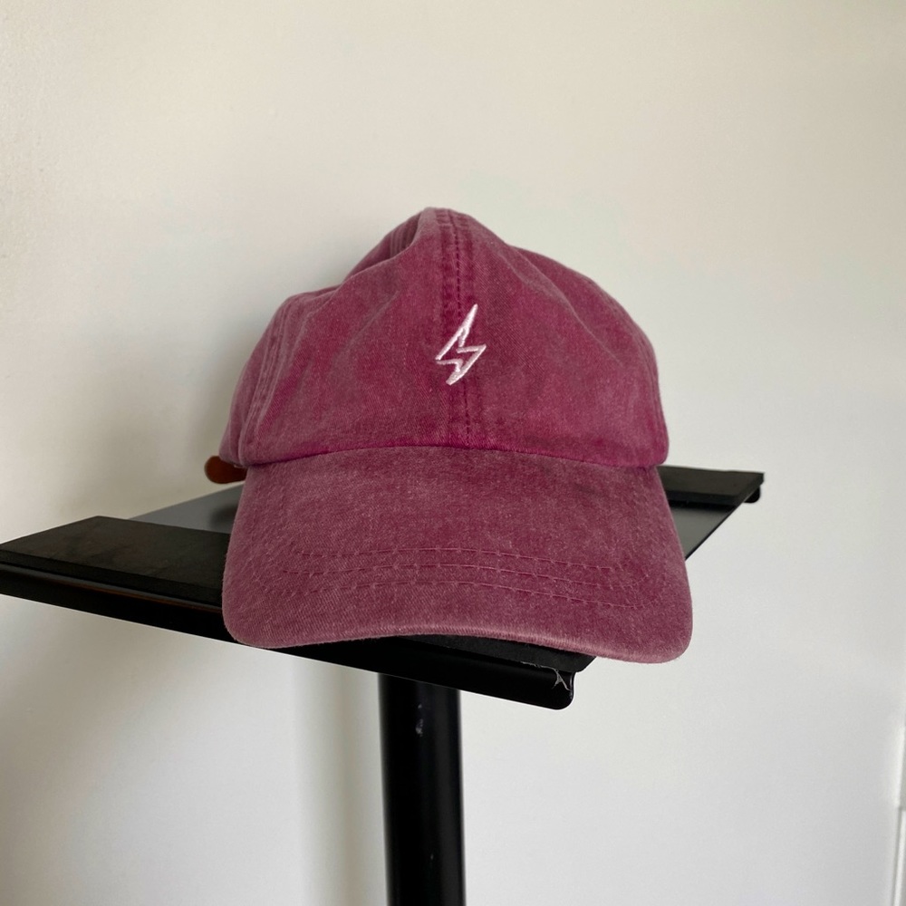 Adams Lightning Bolt Hat Washed Purple / Maroon - Excellent Condition